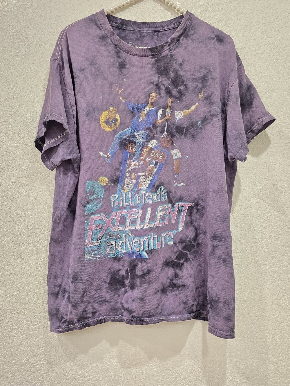 1989 film Bill & Ted's Excellent Adventure Vintage purple tie-dye t-shirt